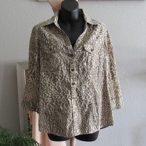 Foxcroft Animal Print Blouse